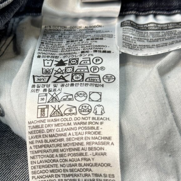 Levis 505 Womens Size 6 Blue Denim Straight Leg Jeans Mid Rise Stretch 5 Pockets - Picture 14 of 14